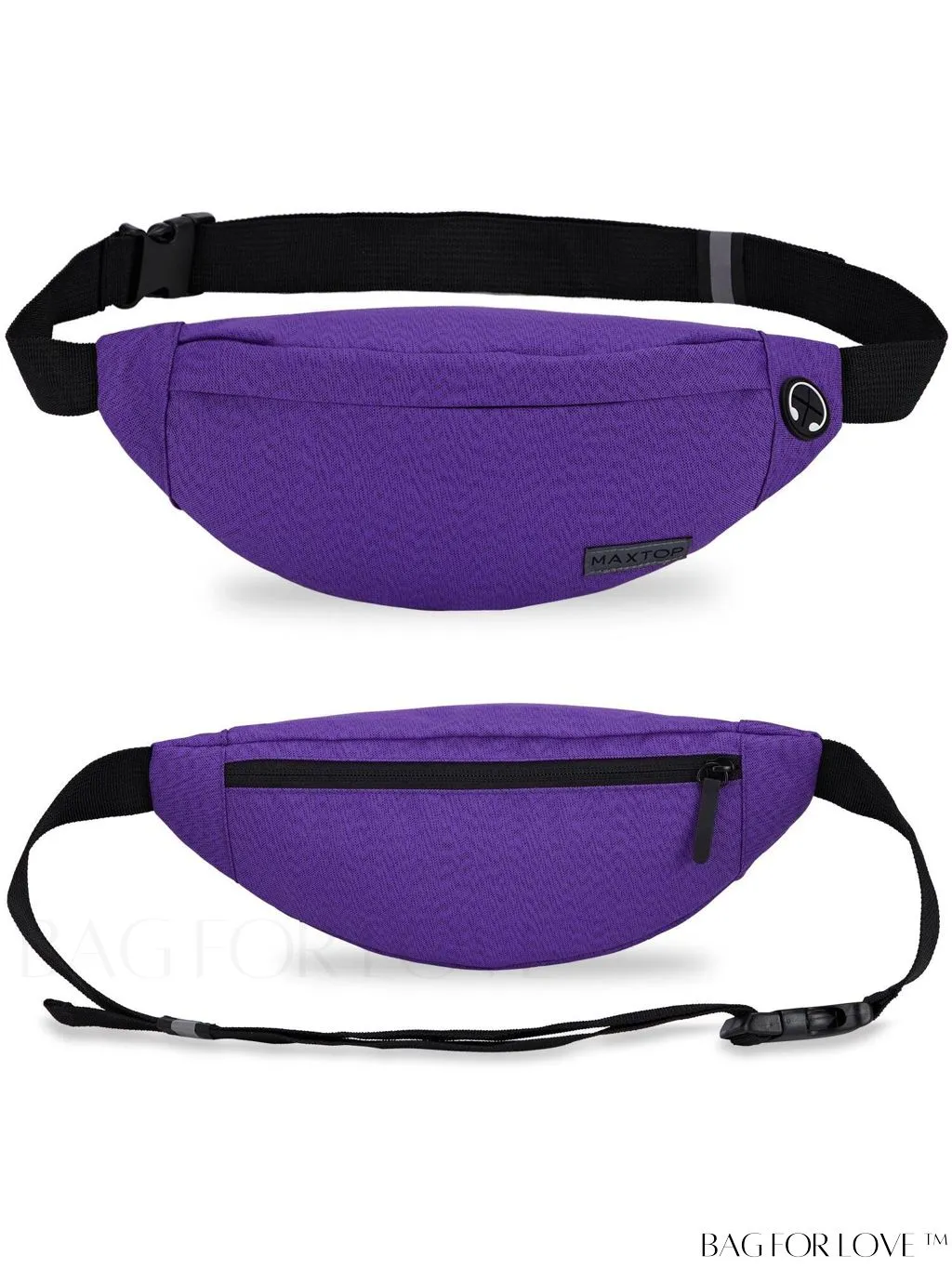 BagForLove - Versatile MAXTOP Waist Pack with Headphone Jack, Multiple Pockets & Adjustable Straps