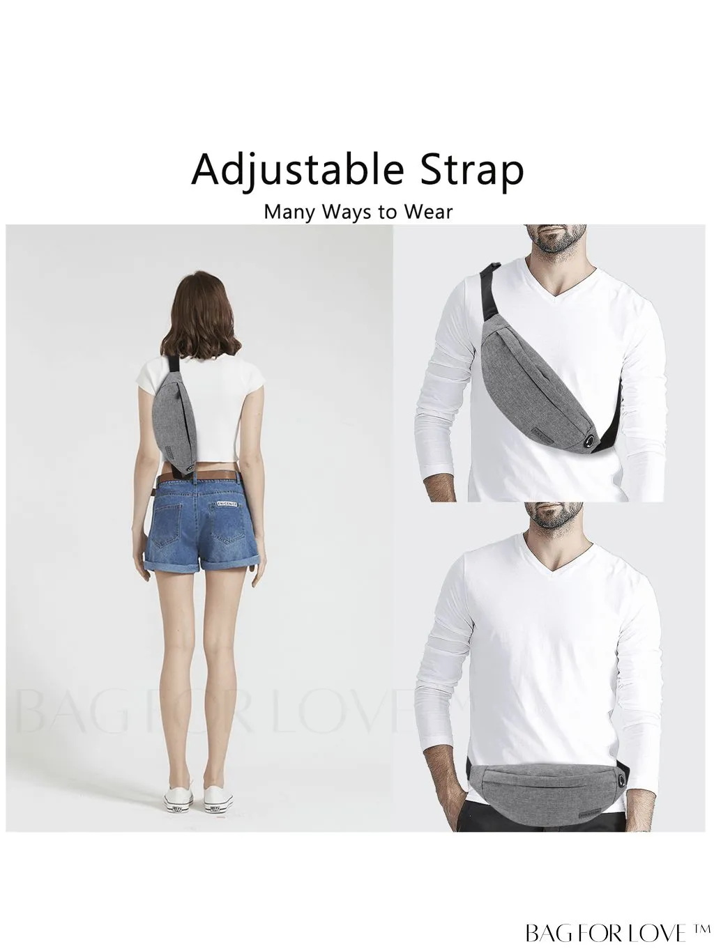 BagForLove - Versatile MAXTOP Waist Pack with Headphone Jack, Multiple Pockets & Adjustable Straps