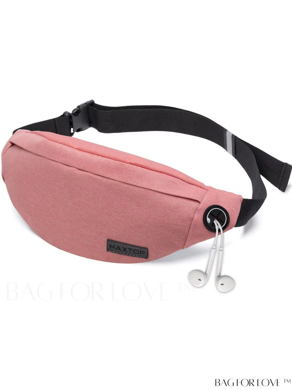 BagForLove - Versatile MAXTOP Waist Pack with Headphone Jack, Multiple Pockets & Adjustable Straps