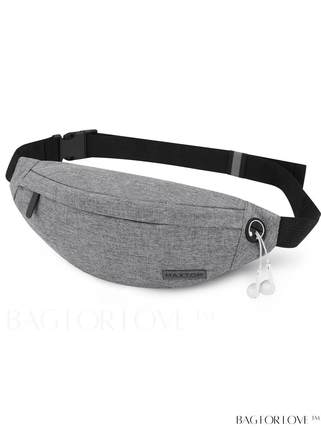 BagForLove - Versatile MAXTOP Waist Pack with Headphone Jack, Multiple Pockets & Adjustable Straps