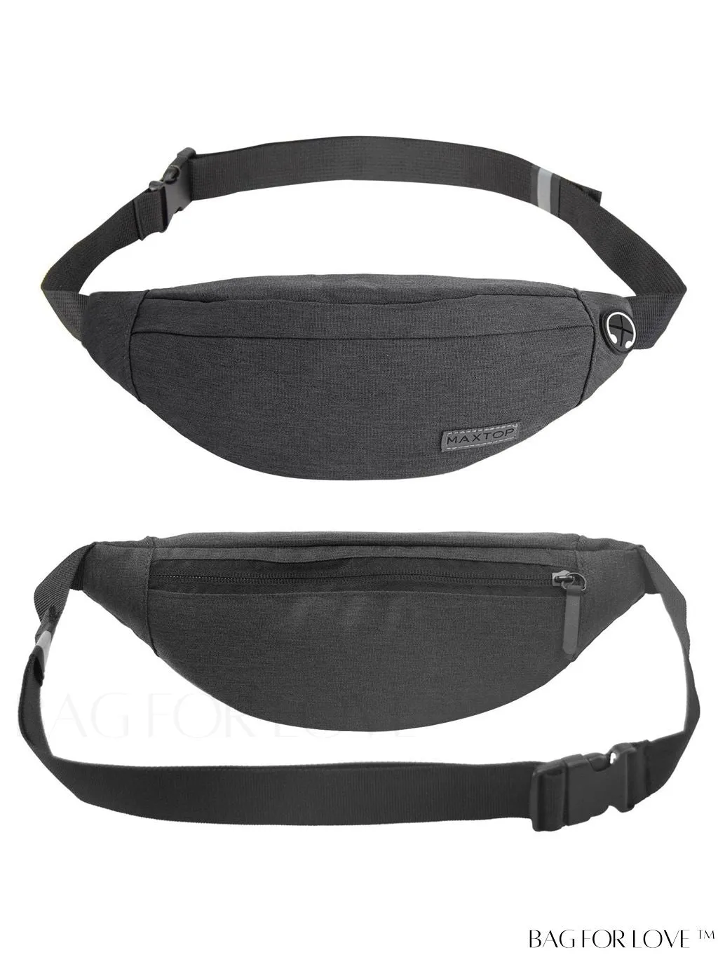 BagForLove - Versatile MAXTOP Waist Pack with Headphone Jack, Multiple Pockets & Adjustable Straps