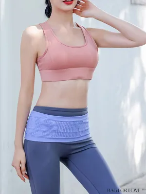 BagForLove - Versatile Outdoor Waist Bag: Lightweight, Breathable with Knitted Design for Sports and Activities.
