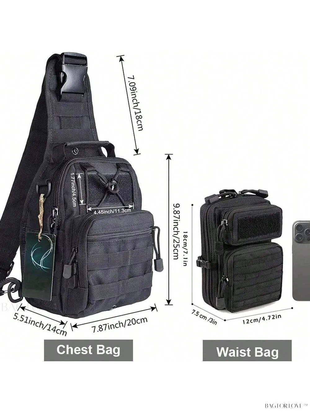 BagForLove - Versatile Water-Resistant Backpack with Phone Pouch