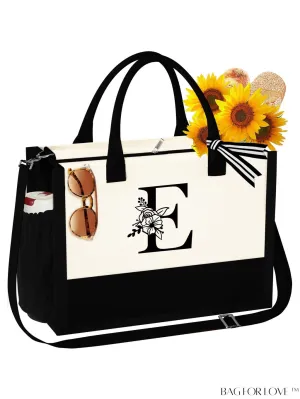 BagForLove - Versatile Zippered Beach Tote: Stylish & Practical Gift for Her, Ideal for Mothers Day & Birthdays