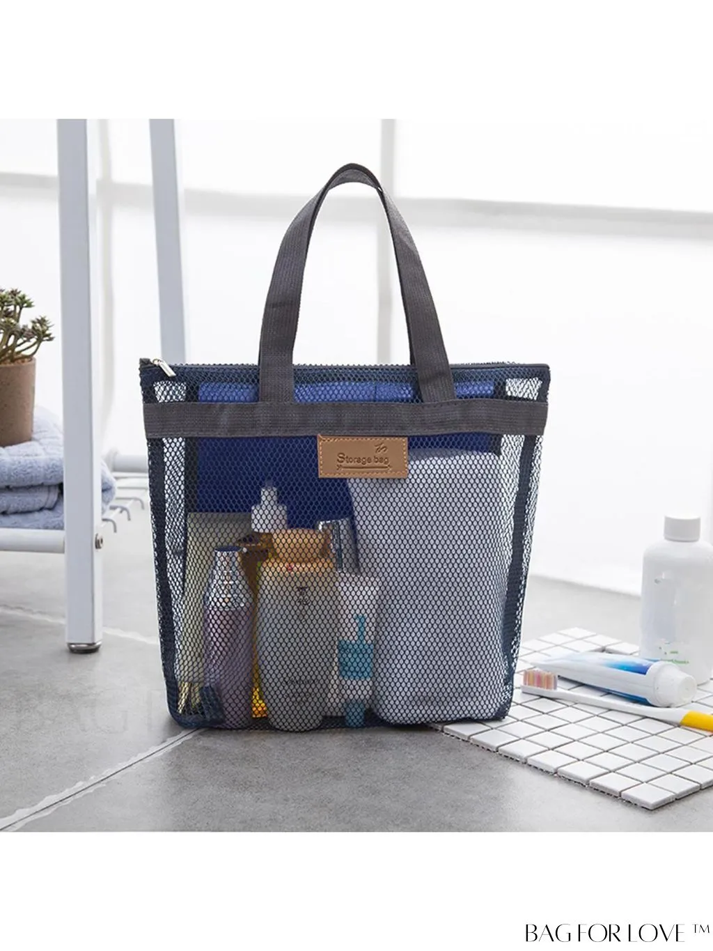 BagForLove - Waterproof Mesh Travel Beach Bag: Portable, Versatile, and Ideal for Fitness, Swimming, and Showers