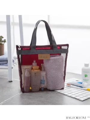 BagForLove - Waterproof Mesh Travel Beach Bag: Portable, Versatile, and Ideal for Fitness, Swimming, and Showers