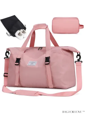 BagForLove - Waterproof Unisex Gym Duffle Bag for Travel - 30L/40L Capacity, Wet Pocket & Toiletry Bag