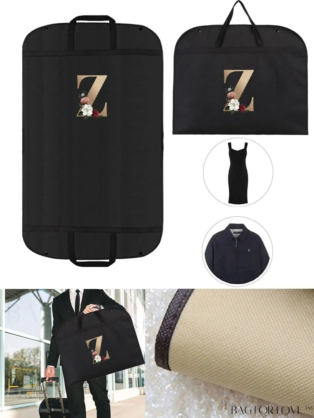 BagForLove - Wedding Dress Travel Storage Bag - Garment Organizer for Wardrobe - Clothes Protection