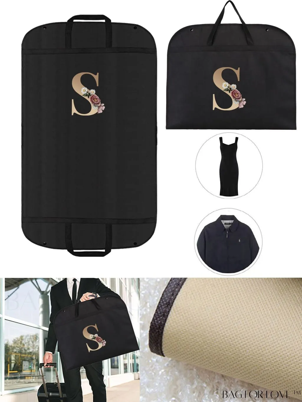BagForLove - Wedding Dress Travel Storage Bag - Garment Organizer for Wardrobe - Clothes Protection