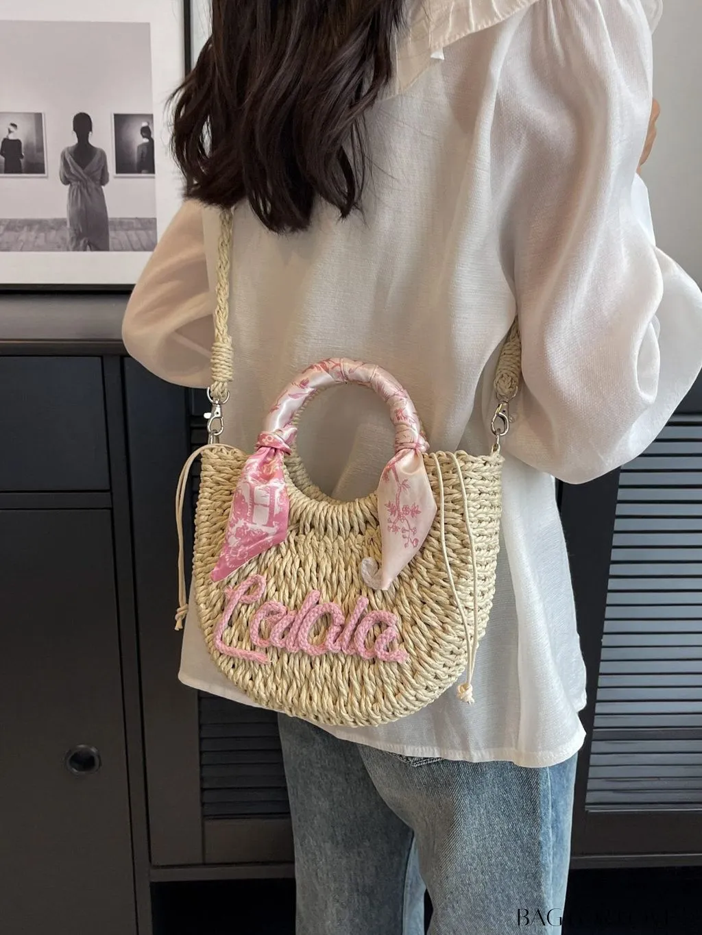 BagForLove - Womens Stylish Single Shoulder Bag: Fresh Straw Braided All-In-One Messenger