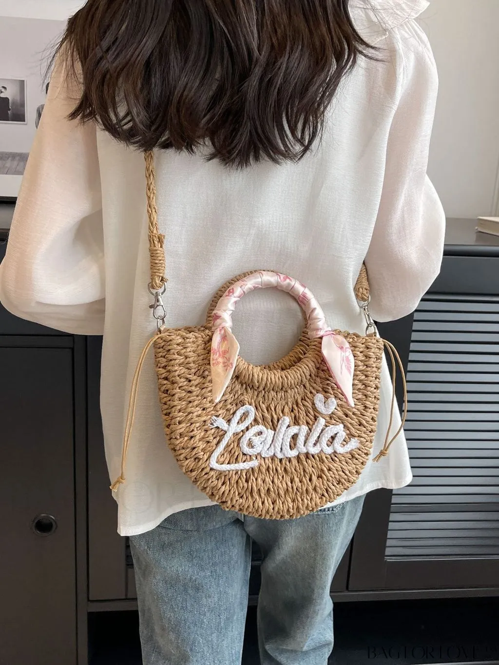 BagForLove - Womens Stylish Single Shoulder Bag: Fresh Straw Braided All-In-One Messenger