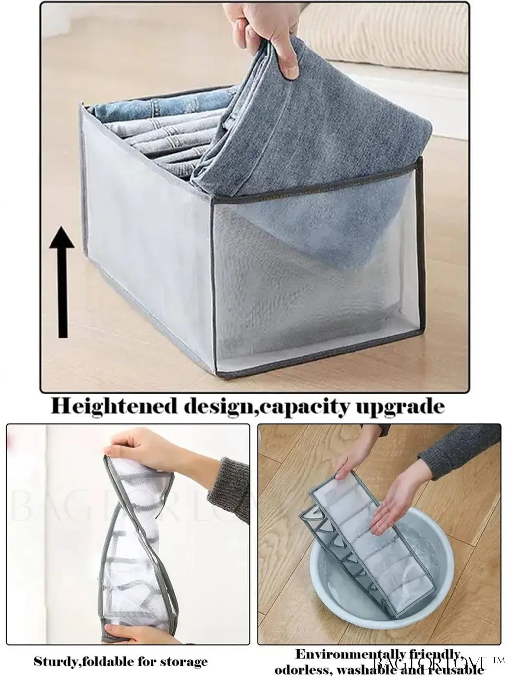 BagForLove - Womens Underwear and Clothing Storage Organizer: Underwear Bra Box for Wardrobe, College Dorm Essentials