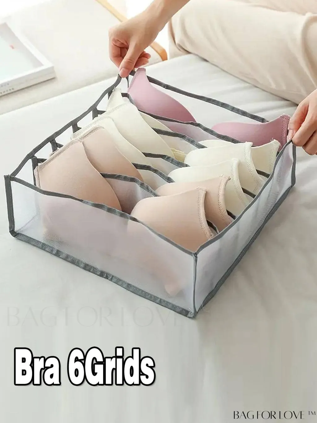 BagForLove - Womens Underwear and Clothing Storage Organizer: Underwear Bra Box for Wardrobe, College Dorm Essentials