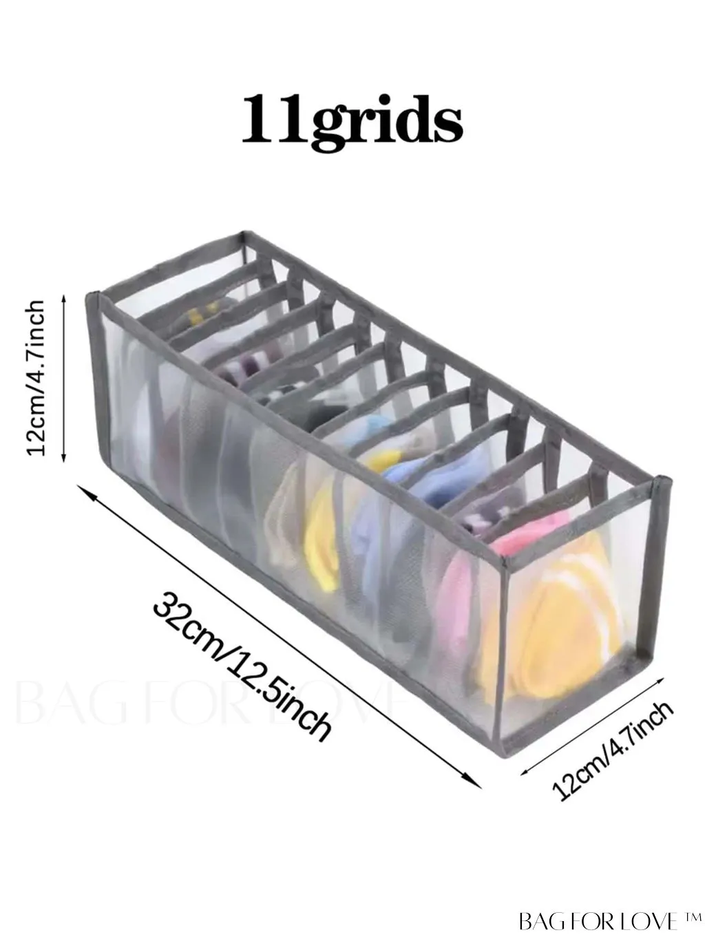 BagForLove - Womens Underwear and Clothing Storage Organizer: Underwear Bra Box for Wardrobe, College Dorm Essentials