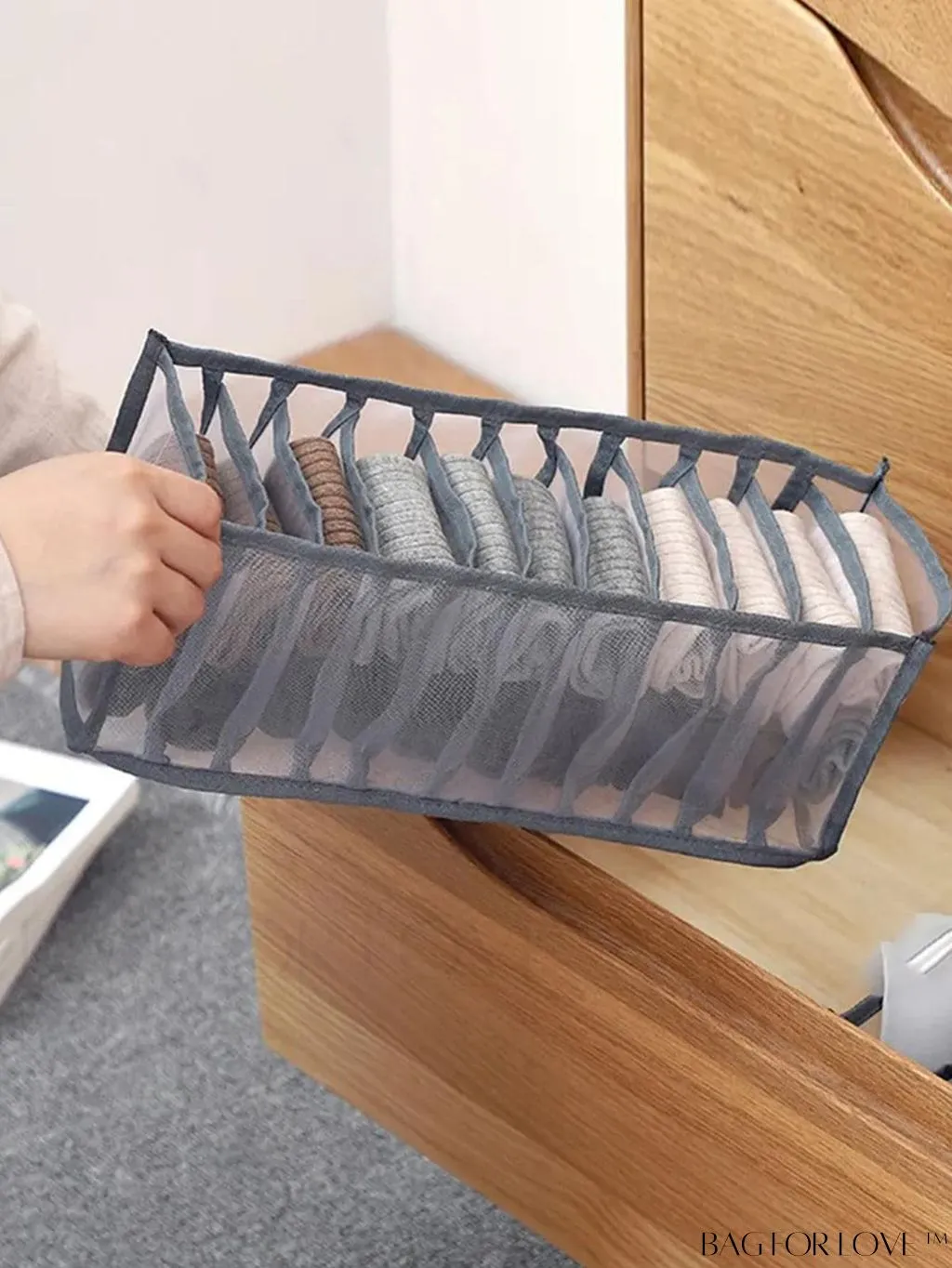 BagForLove - Womens Underwear and Clothing Storage Organizer: Underwear Bra Box for Wardrobe, College Dorm Essentials