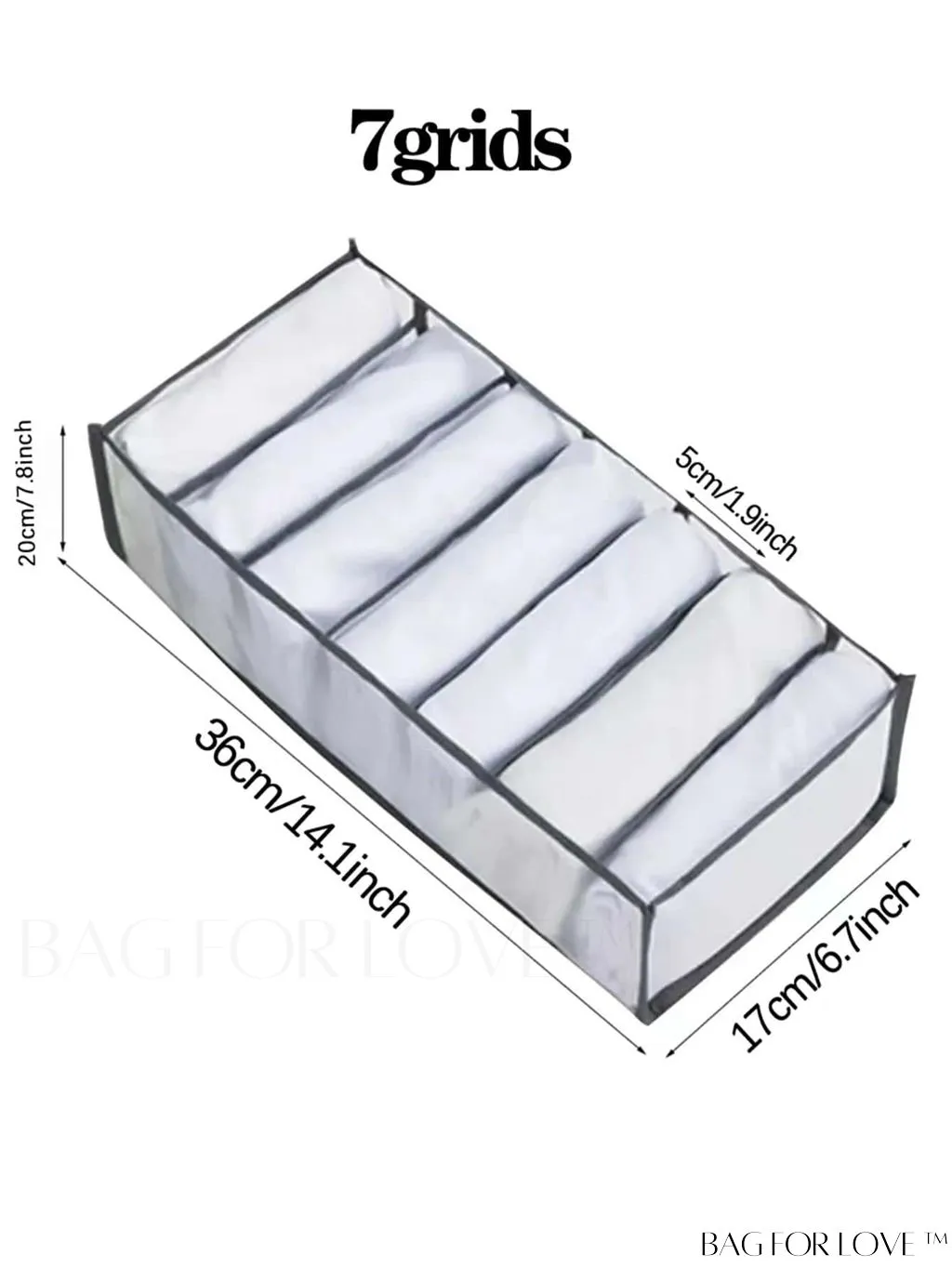 BagForLove - Womens Underwear and Clothing Storage Organizer: Underwear Bra Box for Wardrobe, College Dorm Essentials