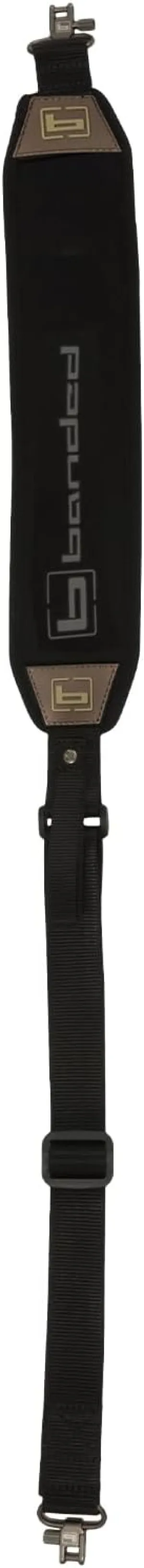 Banded Neoprene Gun Sling – Non-Slip, Adjustable Shotgun & Rifle Sling with Heavy-Duty Swivels (Black, One Size)