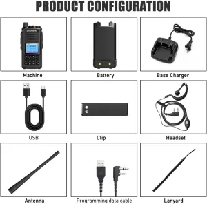 Baofeng DM-1702 with GPS 5W Digital and Analog Two Way Radio Dual Band and Dual Mode DMR Walkie Talkie Dual Time Slot Tier I & II DM1702 OpengGD77