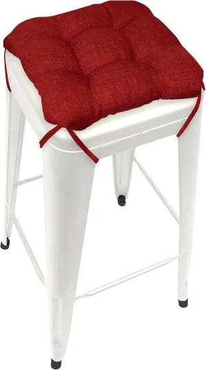 Barnett Home Decor Bar Stool Cushions Square 12x12 Seat Cushion - Fade Resistant Waterproof Cushion for Outdoor Bar Stools - Fits Most Tolix Stools, 12" Metal Bar Stools (Rave Ruby Red, 1)