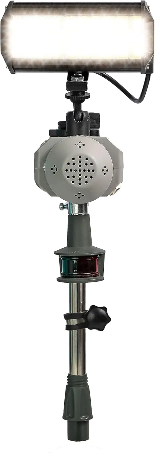 Basin Boat Lighting-CUSTOM BrightBird™   NAV 3-PIN 120W/12,000 Lumens SmartBird Safety Lighting System USCG 2nm Nav light, 105db Horn, USB Port, Key Fob remote NEW iOS/Android app (not included)