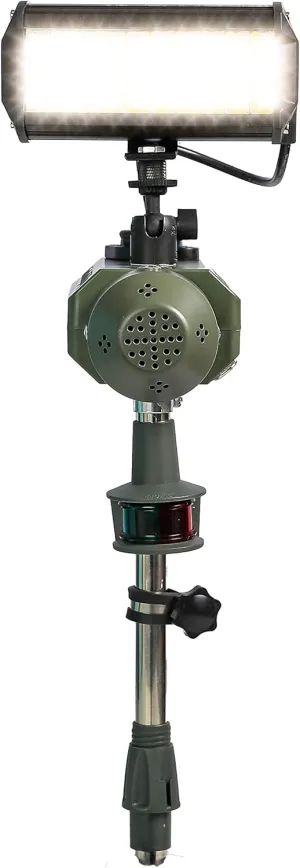 Basin Boat Lighting-CUSTOM BrightBird™   NAV 3-PIN 120W/12,000 Lumens SmartBird Safety Lighting System USCG 2nm Nav light, 105db Horn, USB Port, Key Fob remote NEW iOS/Android app (not included)
