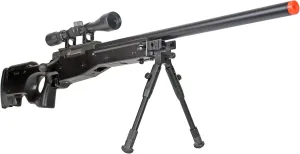 BBTac BT59 Airsoft Sniper Rifle Bolt Action Type 96 Airsoft Gun, with 3-9x40 Rifle Scope & Aluminum Bipod