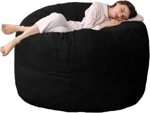 Bean Bag Chair Cover (No Filler), 4ft Fluffy Washable Large Bean Bag Chairs Cover for Adults for Living Room Bedroom Furniture