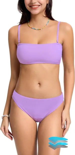 Beautikini Period Swimwear for Teens Menstrual Two Piece Leakproof Sporty Bikini Swimsuit Bathing Suit for Teen Girls