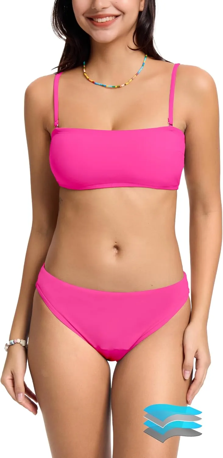Beautikini Period Swimwear for Teens Menstrual Two Piece Leakproof Sporty Bikini Swimsuit Bathing Suit for Teen Girls