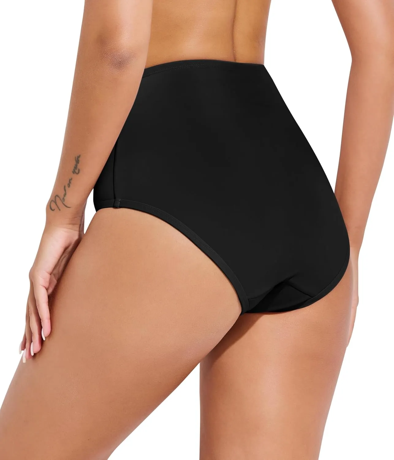 Beautikini Period Swimwear High Waisted Swim Bottoms Menstrual Leakproof Bikini Short for Teens, Girls, Women