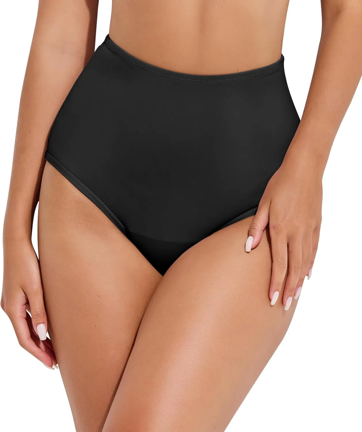 Beautikini Period Swimwear High Waisted Swim Bottoms Menstrual Leakproof Bikini Short for Teens, Girls, Women