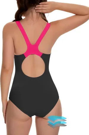 Beautikini Period Swimwear One Piece Racerback Training Bathing Suit Women Period Swimsuits for Teen Girls Ages 11-14