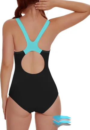 Beautikini Period Swimwear One Piece Racerback Training Bathing Suit Women Period Swimsuits for Teen Girls Ages 11-14