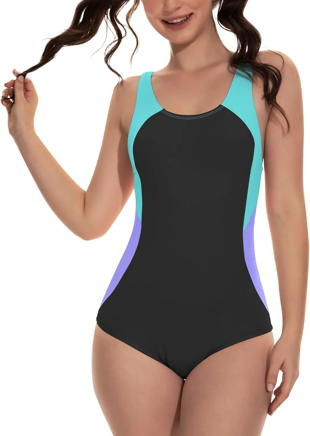 Beautikini Period Swimwear One Piece Racerback Training Bathing Suit Women Period Swimsuits for Teen Girls Ages 11-14