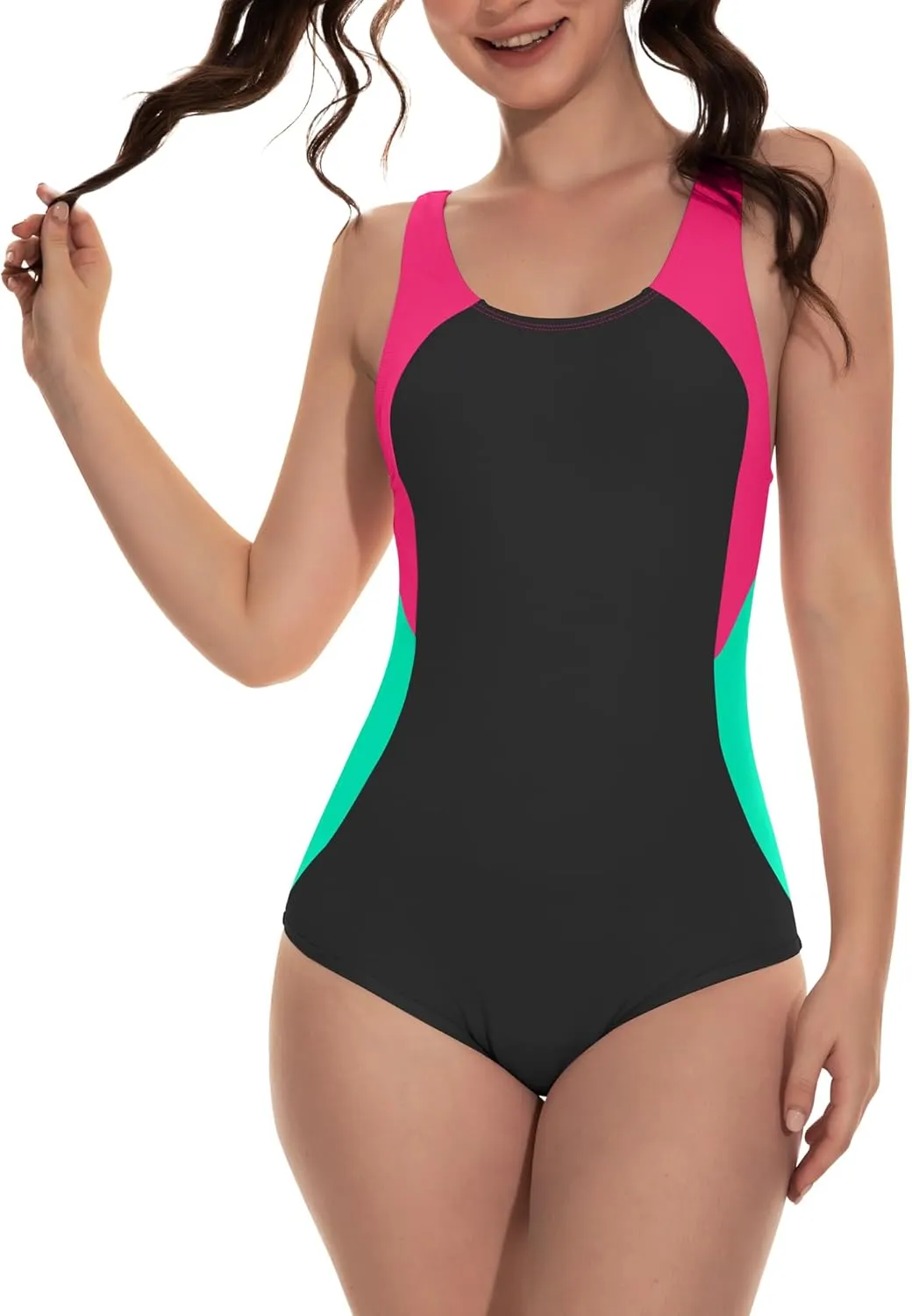 Beautikini Period Swimwear One Piece Racerback Training Bathing Suit Women Period Swimsuits for Teen Girls Ages 11-14