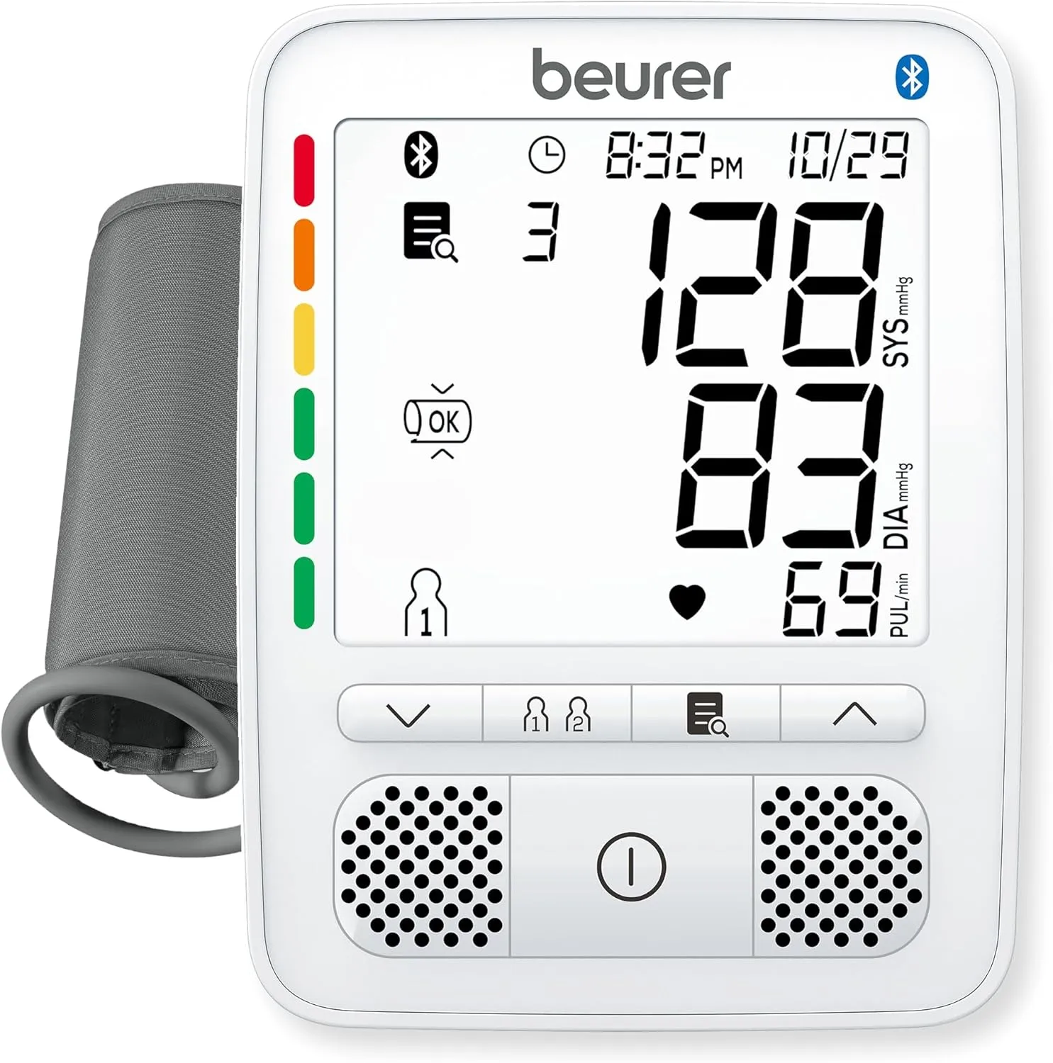 Beurer Premium 800 Upper Arm Blood Pressure Monitor with Bluetooth and Talking Function, Universal Cuff, Backlit Display and Cuff Position Indicator for Accurate Blood Pressure Machine Results