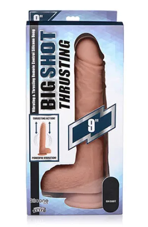 Big Shot 9 Inch Silicone Thrusting  With - Balls and Remote