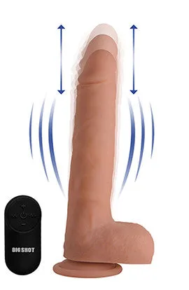 Big Shot 9 Inch Silicone Thrusting  With - Balls and Remote