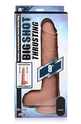 Big Shot 9 Inch Silicone Thrusting  With - Balls and Remote