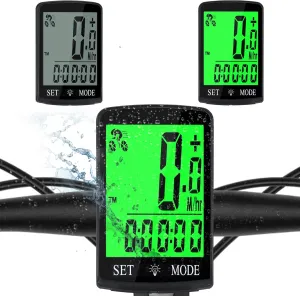 Bike Computer and Bicycle Odometer Wireless Big Secrren 3.3IN MPH KM/H Bike Speedometer with Automatic Wake-Up Cycling Old School Speed Tracker Multi-Functions