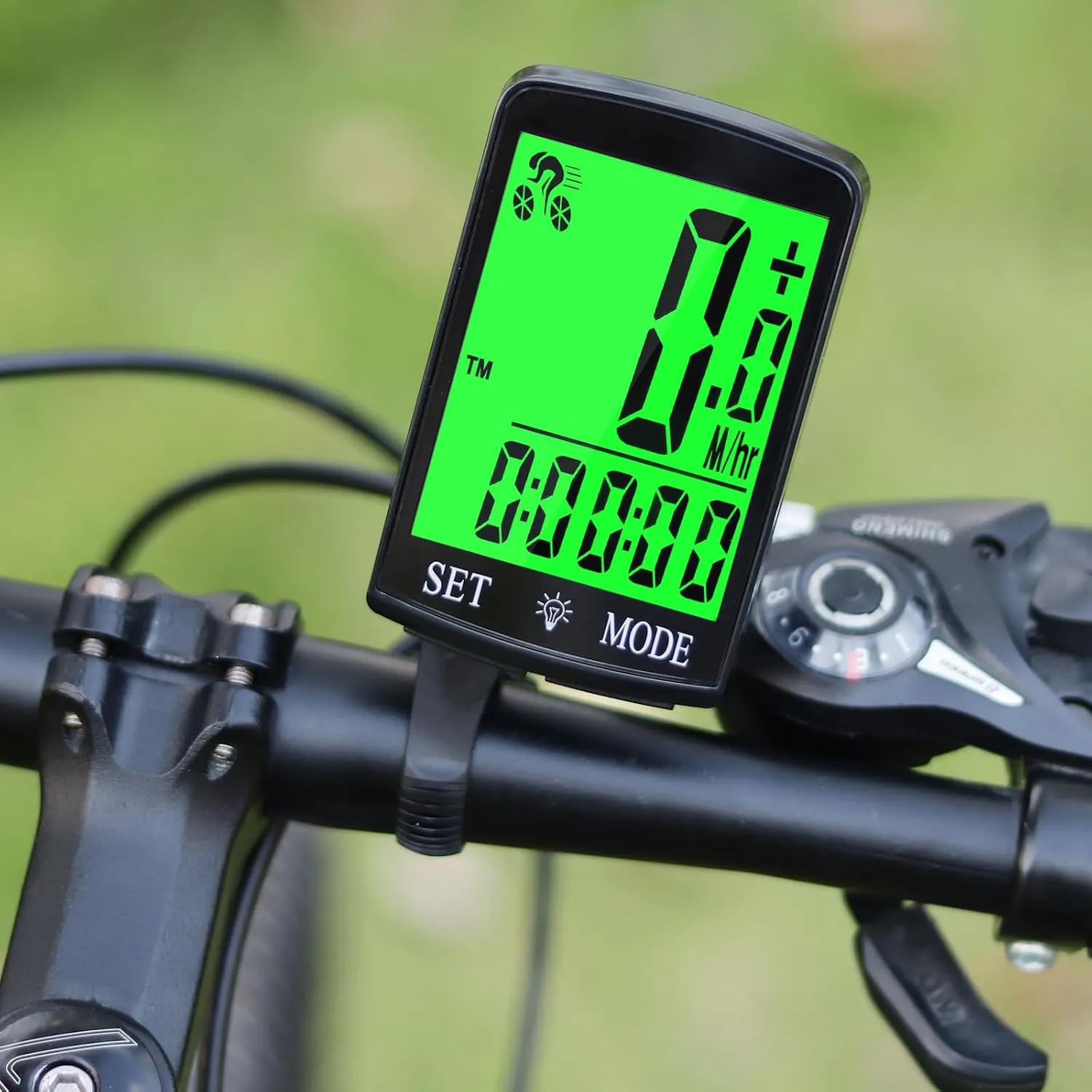Bike Computer and Bicycle Odometer Wireless Big Secrren 3.3IN MPH KM/H Bike Speedometer with Automatic Wake-Up Cycling Old School Speed Tracker Multi-Functions