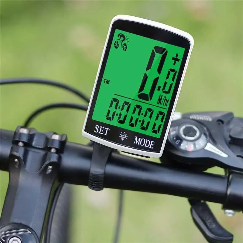 Bike Computer and Bicycle Odometer Wireless Big Secrren 3.3IN MPH KM/H Bike Speedometer with Automatic Wake-Up Cycling Old School Speed Tracker Multi-Functions