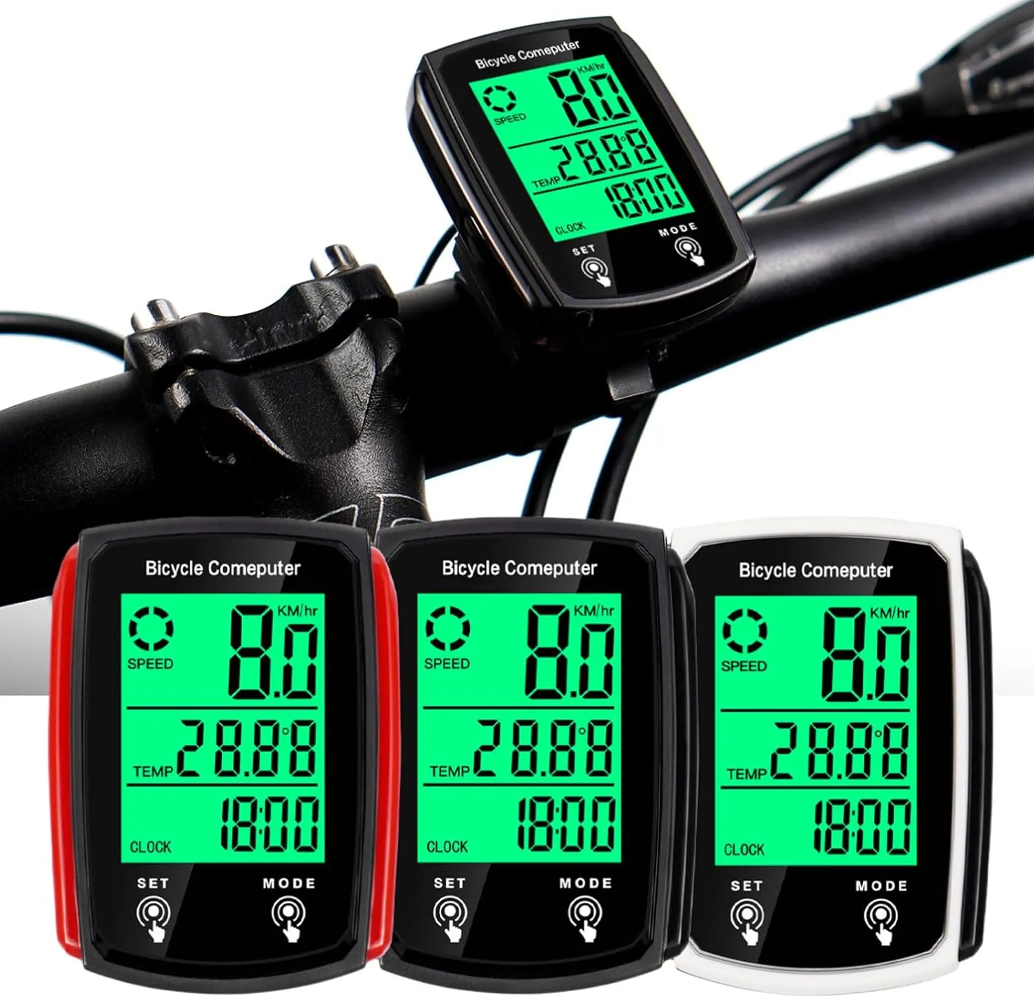 Bike Computer and Bike Odometer Wired KM/H Bike Speedometer, Automatic Wake up Bike Speed Tracker LCD Display & Single Mileage & Multi-Function & Calorie Counting Accessories