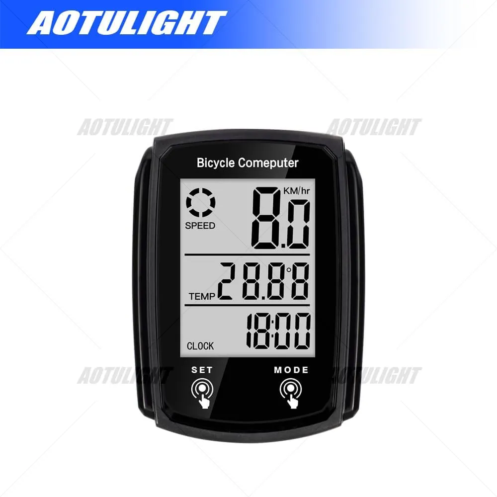 Bike Computer and Bike Odometer Wired KM/H Bike Speedometer, Automatic Wake up Bike Speed Tracker LCD Display & Single Mileage & Multi-Function & Calorie Counting Accessories