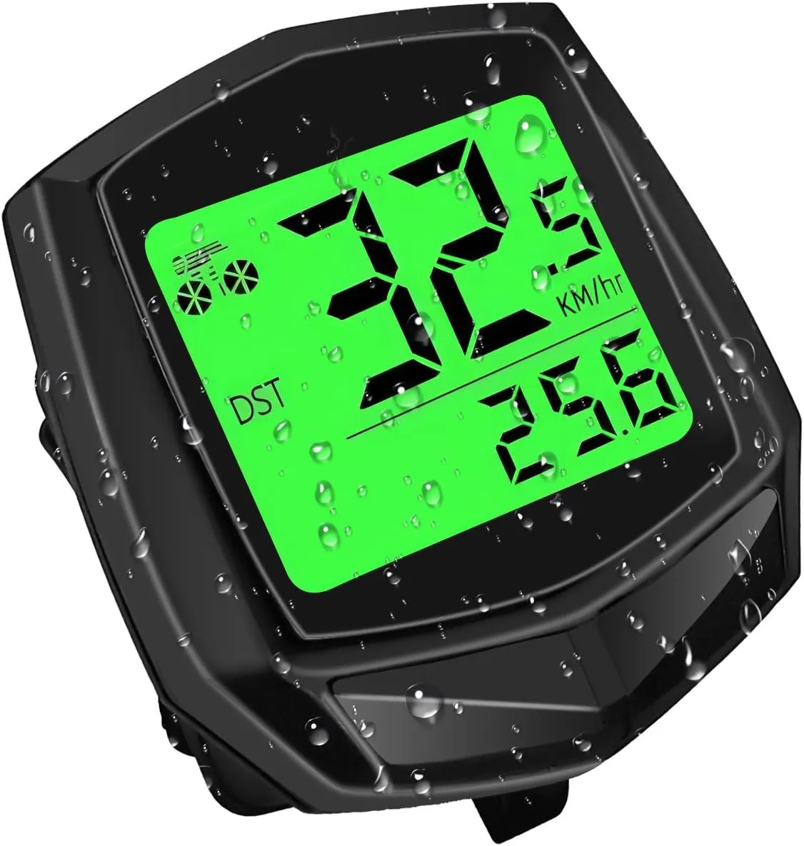 Bike Computer and Bike Odometer Wireless MPH KM/H Bicycle Speedometer with Automatic Wake-Up Cycling Speed Tracker Display & Single Mileage & Multi-Functions & Calories Statistics Accessories