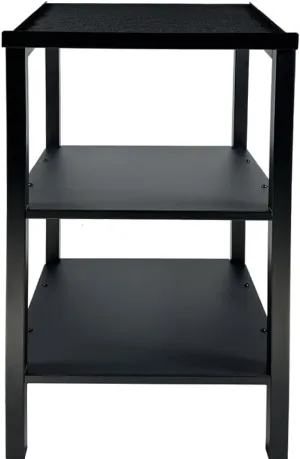 Black adjustable dumbbell rack. Multi-functional fitness equipment storage rack, storage and organization device for adjustable weight in home gym, with anti-slip base and anti-tip safety device