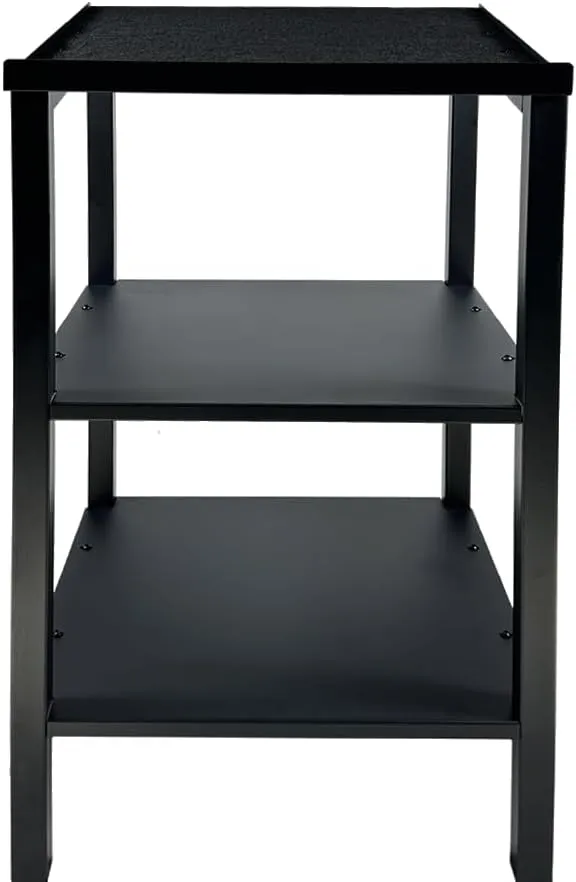 Black adjustable dumbbell rack. Multi-functional fitness equipment storage rack, storage and organization device for adjustable weight in home gym, with anti-slip base and anti-tip safety device