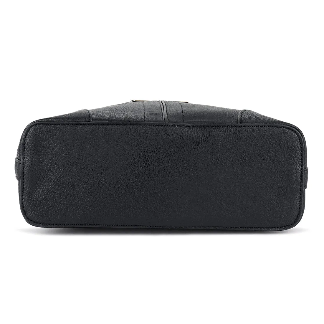 Black Pu Adjustable Sling Bag