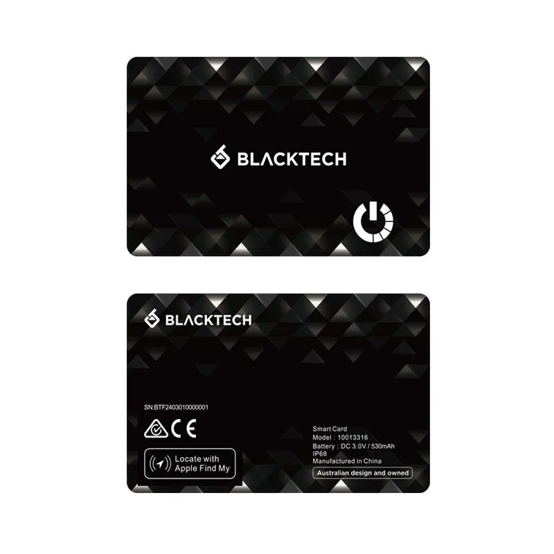 BLACKTECH Smart Tracking Card Anti Lost Device Apple Find My iPhone Certified