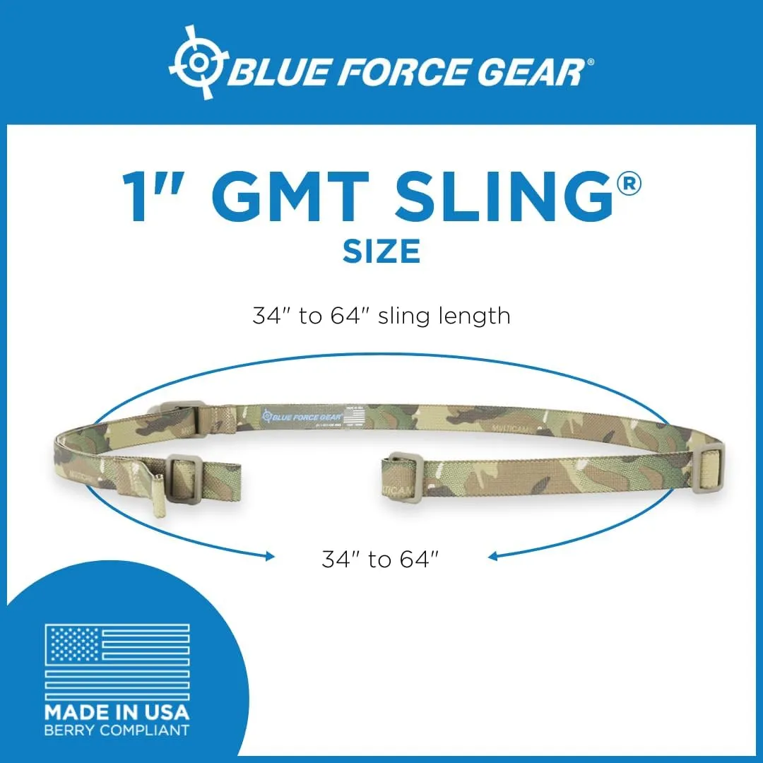 Blue Force Gear GMT Sling, Durable Sling Strap, Double-Locking Sling Buckle Interface - Made in The USA - 34 to 64 Inches Length